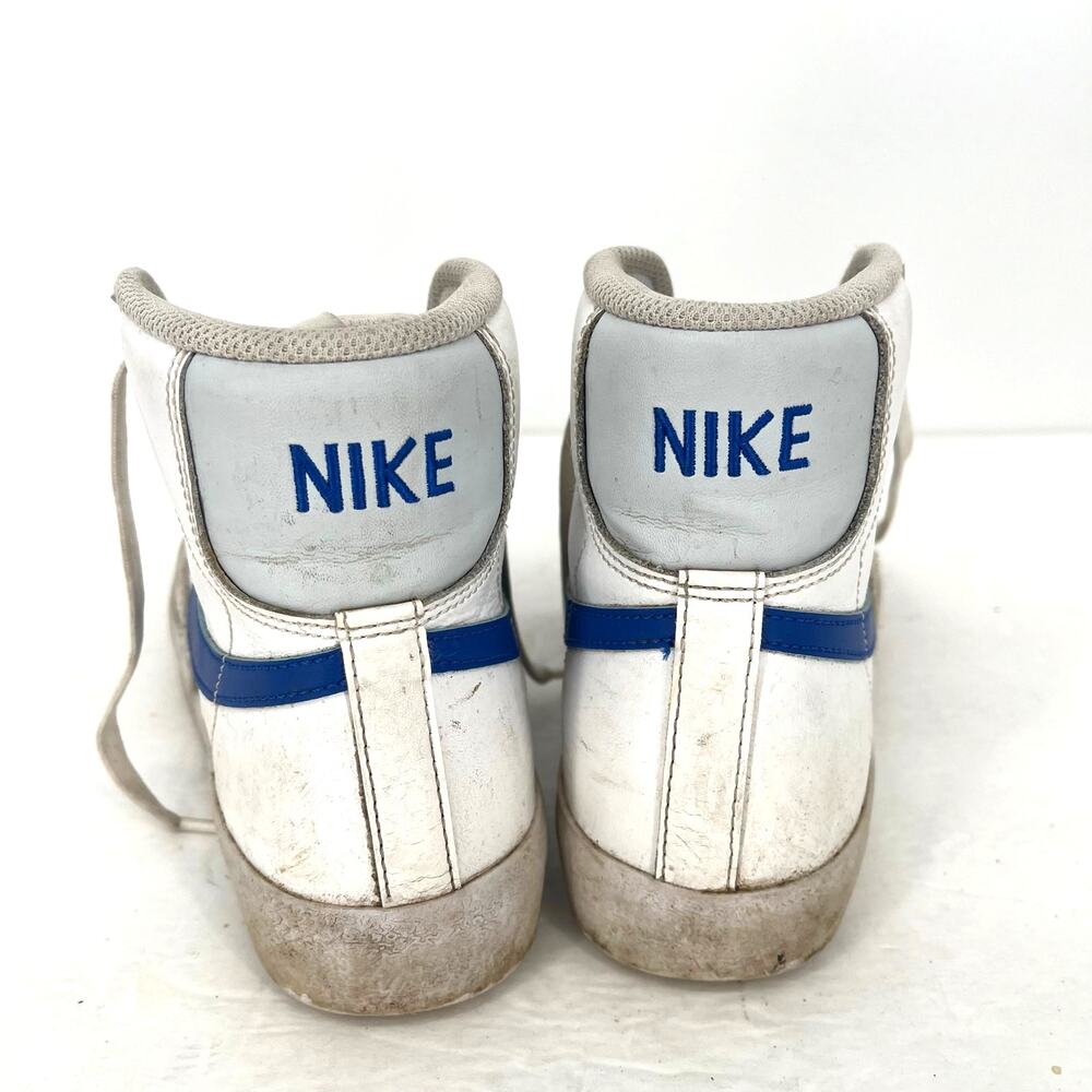 Nike Blazer Mid 77 GS White Blue Sneakers Kids Grade School Size 4Y Shoes - Picture 6 of 8